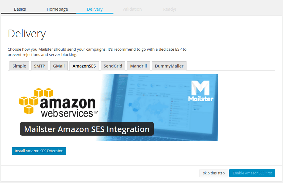 amazon mailster integration