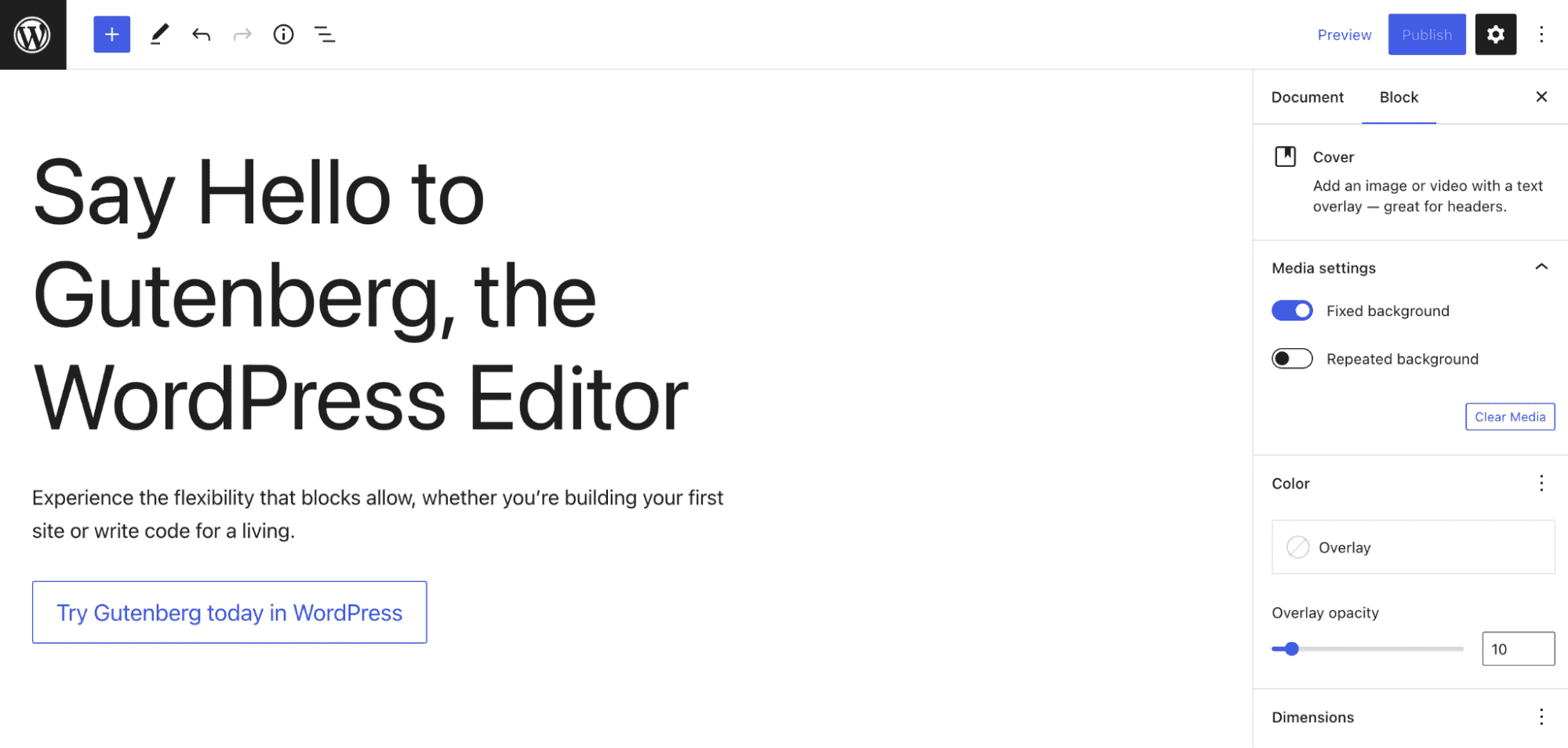 gutenberg editor