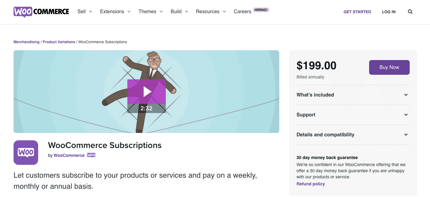 woocommerce subscriptions plugin